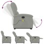 Light Gray Velvet Liftable Massage Recliner by , Armchairs - Ref: Foro24-3204311, Price: 269,53 €, Discount: %
