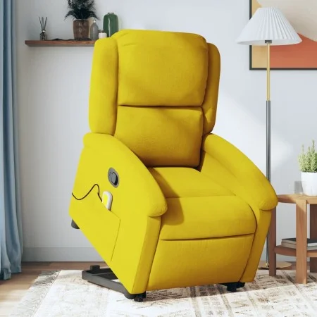 Sillón reclinable de masaje elevable terciopelo amarillo de , Sillones - Ref: Foro24-3204318, Precio: 313,12 €, Descuento: %