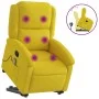 Sillón reclinable de masaje elevable terciopelo amarillo de , Sillones - Ref: Foro24-3204318, Precio: 313,12 €, Descuento: %