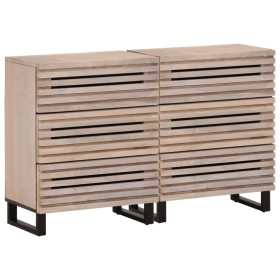 Aparador 2 piezas madera maciza de mango 60x34x75 cm en Aparadores | Comprar online en Foro24