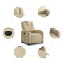 Cream Fabric Power Recliner by , Armchairs - Ref: Foro24-3204353, Price: 250,18 €, Discount: %