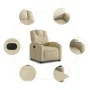 Cream Fabric Power Recliner by , Armchairs - Ref: Foro24-3204353, Price: 240,85 €, Discount: %