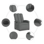 Power-Liegestuhl aus dunkelgrauem Stoff von , Sessel - Ref: Foro24-3204069, Preis: 243,68 €, Rabatt: %