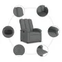 Sillón reclinable eléctrico de tela gris oscuro de , Sillones - Ref: Foro24-3204069, Precio: 242,90 €, Descuento: %