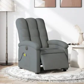 Electric massage recliner dark gray fabric by , Armchairs - Ref: Foro24-3204081, Price: 297,27 €, Discount: %