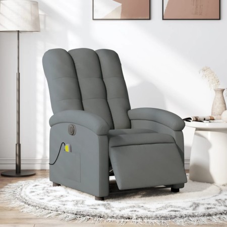 Electric massage recliner dark gray fabric by , Armchairs - Ref: Foro24-3204081, Price: 291,23 €, Discount: %