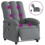 Electric massage recliner dark gray fabric by , Armchairs - Ref: Foro24-3204081, Price: 291,23 €, Discount: %