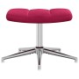 Sillón de relax con taburete terciopelo rojo tinto en Sillones | Comprar online en Foro24