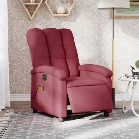 Sillón de masaje reclinable eléctrico tela rojo tinto de , Sillones - Ref: Foro24-3204083, Precio: 257,54 €, Descuento: %