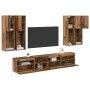 Conjunto de mueble de TV en la pared con luces LED 7 pcs en Muebles TV | Comprar online en Foro24