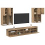 Conjunto de mueble de TV en la pared con luces LED 7 pcs en Muebles TV | Comprar online en Foro24