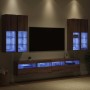 Conjunto de mueble de TV en la pared con luces LED 7 pcs en Muebles TV | Comprar online en Foro24