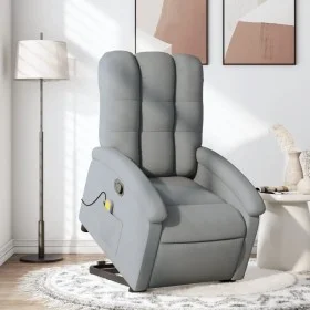 Sillón de masaje reclinable de pie de tela gris claro de , Sillones - Ref: Foro24-3204104, Precio: 329,64 €, Descuento: %
