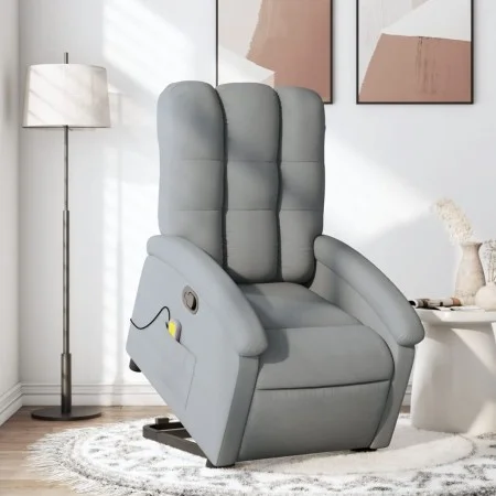 Light Gray Fabric Foot Recliner Massage Chair by , Armchairs - Ref: Foro24-3204104, Price: 335,24 €, Discount: %