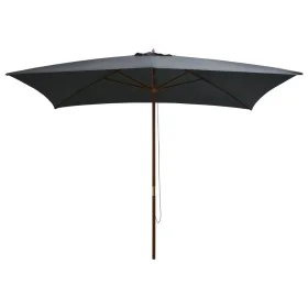 Garden umbrella with wooden pole 200x300 cm anthracite by vidaXL, Umbrellas - Ref: Foro24-44513, Price: 70,65 €, Discount: %