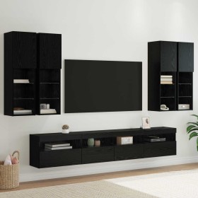 Conjunto de mueble de TV en la pared con luces LED 7 pcs en Muebles TV | Comprar online en Foro24