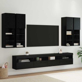 Conjunto de mueble de TV en la pared con luces LED 7 pcs en Muebles TV | Comprar online en Foro24