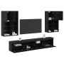 Conjunto de mueble de TV en la pared con luces LED 7 pcs en Muebles TV | Comprar online en Foro24