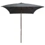 Garden umbrella with wooden pole 200x300 cm anthracite by vidaXL, Umbrellas - Ref: Foro24-44513, Price: 70,65 €, Discount: %