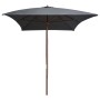 Gartenschirm mit Holzstange 200x300 cm anthrazit von vidaXL, Sonnenschirme - Ref: Foro24-44513, Preis: 68,46 €, Rabatt: %