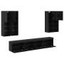 Conjunto de mueble de TV en la pared con luces LED 7 pcs en Muebles TV | Comprar online en Foro24