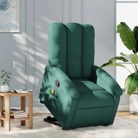 Silla de masaje reclinable de pie de tela verde oscura de , Sillones - Ref: Foro24-3204110, Precio: 295,05 €, Descuento: %