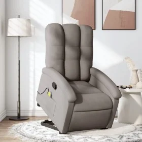 Sillón reclinable de masaje elevable tela gris taupé de , Sillones - Ref: Foro24-3204112, Precio: 303,02 €, Descuento: %