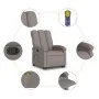 Liftable massage recliner taupe gray fabric by , Armchairs - Ref: Foro24-3204112, Price: 303,02 €, Discount: %
