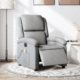 Sillón reclinable de masaje eléctrico tela gris claro de , Sillones - Ref: Foro24-3204152, Precio: 253,17 €, Descuento: %