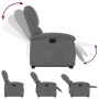 Sillón reclinable elevable de tela gris oscuro de , Sillones - Ref: Foro24-3204165, Precio: 297,53 €, Descuento: %