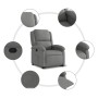 Sillón reclinable elevable de tela gris oscuro de , Sillones - Ref: Foro24-3204165, Precio: 288,10 €, Descuento: %
