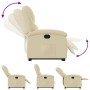 Cremefarbener, anhebbarer Liegesessel aus Stoff von , Sessel - Ref: Foro24-3204173, Preis: 258,20 €, Rabatt: %