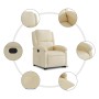 Cream Fabric Liftable Recliner by , Armchairs - Ref: Foro24-3204173, Price: 258,20 €, Discount: %
