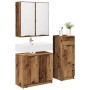 Juego de muebles de baño con cajón 3 pcs Madera vieja en Muebles de baño | Comprar online en Foro24