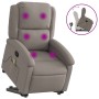 Liftable massage recliner taupe gray fabric by , Armchairs - Ref: Foro24-3204184, Price: 276,19 €, Discount: %