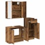 Juego de muebles de baño con cajón 3 pcs Madera vieja en Muebles de baño | Comprar online en Foro24