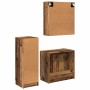 Juego de muebles de baño con cajón 3 pcs Madera vieja en Muebles de baño | Comprar online en Foro24
