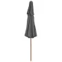 Sombrilla de dos pisos palo de madera 270 cm gris antracita de vidaXL, Sombrillas - Ref: Foro24-44519, Precio: 78,78 €, Descu...