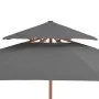 Sombrilla de dos pisos palo de madera 270 cm gris antracita de vidaXL, Sombrillas - Ref: Foro24-44519, Precio: 78,78 €, Descu...