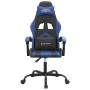 Silla gaming giratoria cuero sintético negro y azul en Sillas gaming | Comprar online en Foro24
