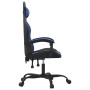 Silla gaming giratoria cuero sintético negro y azul en Sillas gaming | Comprar online en Foro24