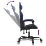 Silla gaming giratoria cuero sintético negro y azul en Sillas gaming | Comprar online en Foro24