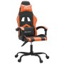 Silla gaming giratoria cuero sintético negro y naranja en Sillas gaming | Comprar online en Foro24