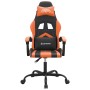 Silla gaming giratoria cuero sintético negro y naranja en Sillas gaming | Comprar online en Foro24