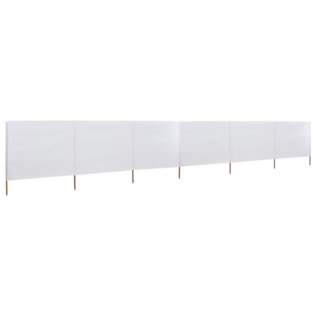 Strandwindschutz mit 6 Stoffbahnen 800x80 cm weiß von vidaXL, Sonnenschirme - Ref: Foro24-44543, Preis: 60,04 €, Rabatt: %