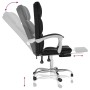 Silla de oficina reclinable cuero sintético negro en Sillas de oficina | Comprar online en Foro24
