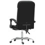 Silla de oficina reclinable masaje cuero sintético negro en Sillas de oficina | Comprar online en Foro24