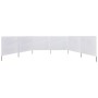 Strandwindschutz mit 6 Stoffbahnen 800x80 cm weiß von vidaXL, Sonnenschirme - Ref: Foro24-44543, Preis: 60,04 €, Rabatt: %