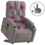 Sillón reclinable de masaje elevable tela gris taupé de , Sillones - Ref: Foro24-3204730, Precio: 319,67 €, Descuento: %