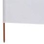 Strandwindschutz mit 6 Stoffbahnen 800x80 cm weiß von vidaXL, Sonnenschirme - Ref: Foro24-44543, Preis: 60,04 €, Rabatt: %